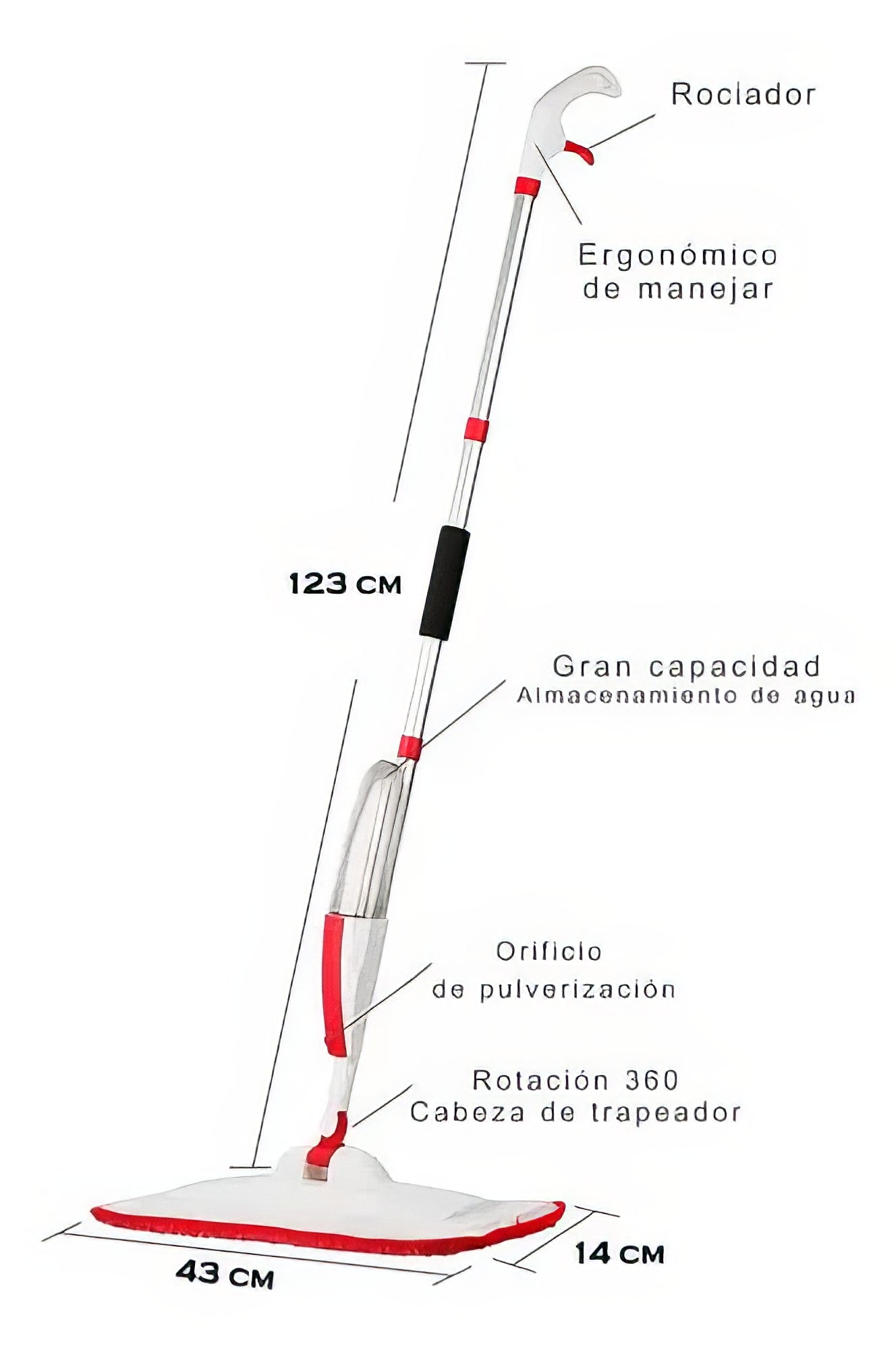 Trapeador Con Spray 360 Mopa PS-3