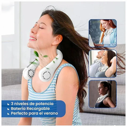 🌬️ Ventilador de Cuello Inalámbrico: Frescura y Comodidad Donde Vayas 💨