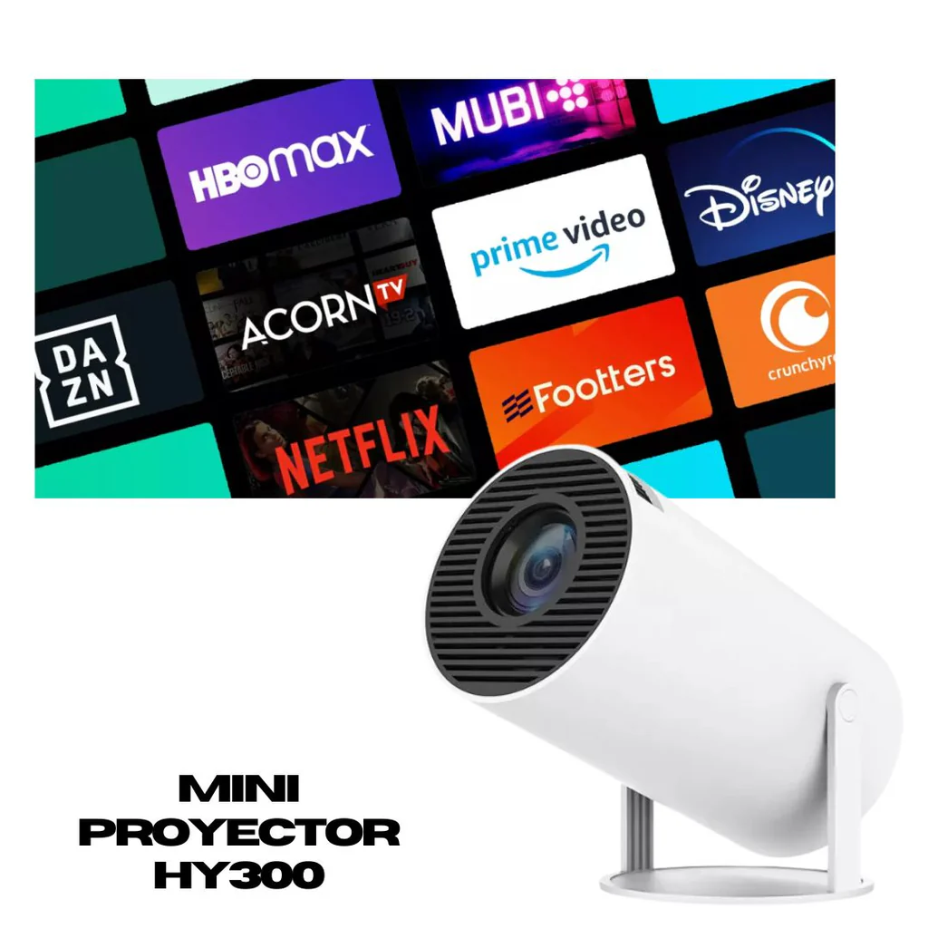 Mini Proyector HY300 – Portátil, Inteligente y HD - Cine en Tu Bolsillo